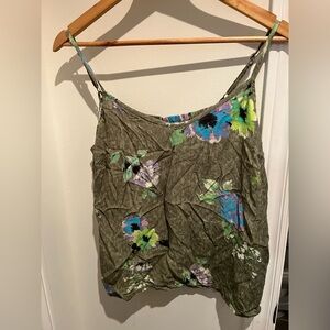 Floral Green Camisole Top
